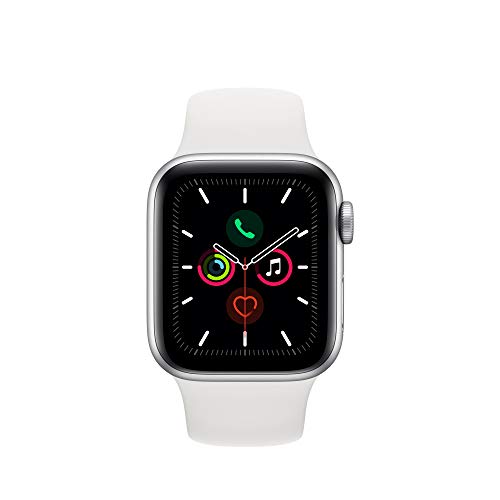 Image of Apple Watch Series 5 (GPS + Cellular, 40mm) - Silver Aluminium Case with White Sport Band