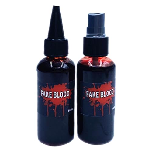 Davivian Sangre Falsa Para Maquillaje,60ml Sangre Falsa para Heridas Cortes Lavable | Accesorios para Cosplay Halloween Teatro Carnaval Mascarada Cortometraje Escape Room