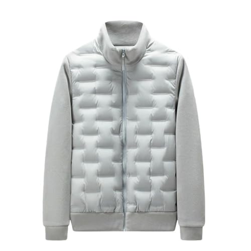 Chaqueta de plumón para hombre ultra ligera y cálida con cuello alto aislante