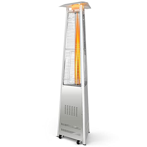 Giantex Portable Pyramid Stainless Steel Patio Heater with Wheels