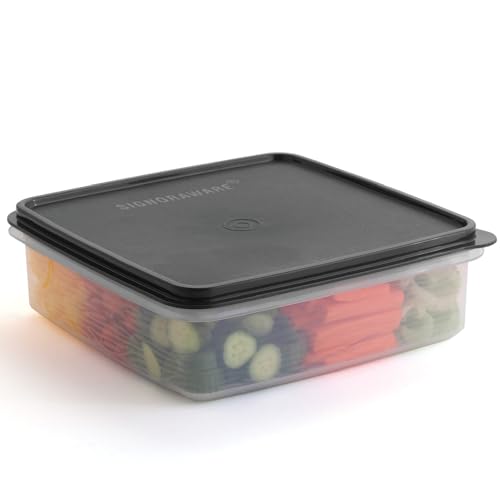 Plastic Storage Container with Lid – 3L Cupcake Carrier – Leakproof Cookie Storage Container...