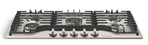 GASLAND 36 Inch Gas Cooktop, PRO GH2365SF 5 Italy Sealed Burner Propane Stovetop, NG/LPG Convertible...