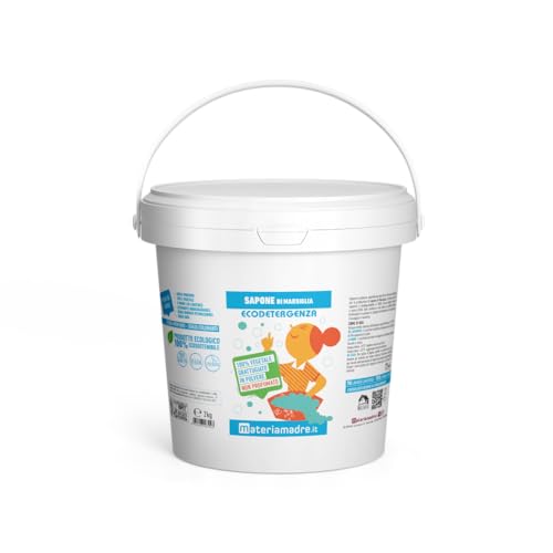 Sapone di Marsiglia in polvere 100% vegetale senza fragranze Secchiello 2 kg