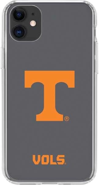 Skinit Clear Phone Case Compatible with iPhone 11 - Officially Licensed University of Tennessee-Knoxville T Logo Vols on Gray Design