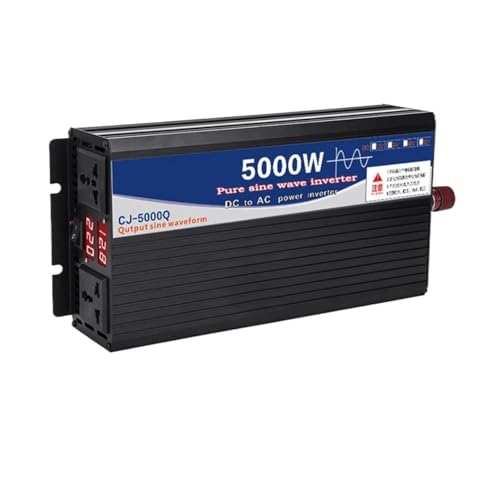 MQXFCZUX 3000W 4000W 5000W Pure Sine Wave Inverter 220V Power Solar Car Inverters with USB Color Screen with Multiple Displays (3000w,48V)
