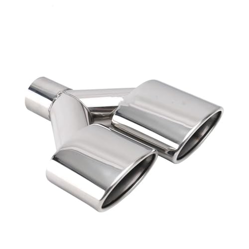 Tuyau d'échappement 57mm ovale en Y pour Classe C W204 C63 embout double