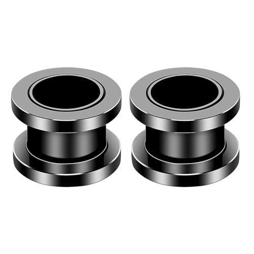 Decentraland 12 piercings con tornillo de acero inoxidable 316L, 6 colores, 14 g (1,6 mm), 12mm(1/2'), Acero inoxidable