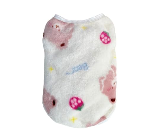 ICOUCHI ペット服 かわいい 秋冬 犬のパーカー 洋服 裏起毛タンクトップ ドックウェア tシャツ 袖なし 小中型犬服 人気 防寒 保温 猫服 着物 お散歩 格好いい お出かけ (S,ホワイト)