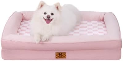 KSIIA Big Dog Bed for Large Dogs, Orthopedic Egg-Crate Memory Foa...