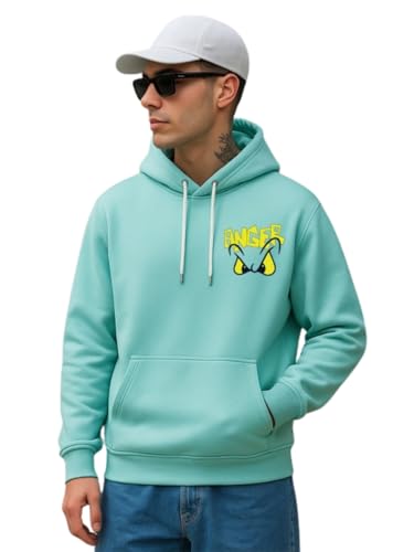 Image of Veirdo Cotton Poly Fleece Oversized Hooded Sweatshirt Baggy Fit Stylish Pocket Graphic Printed Hoodie for Men (Available in Sizes: S to 3XL)
