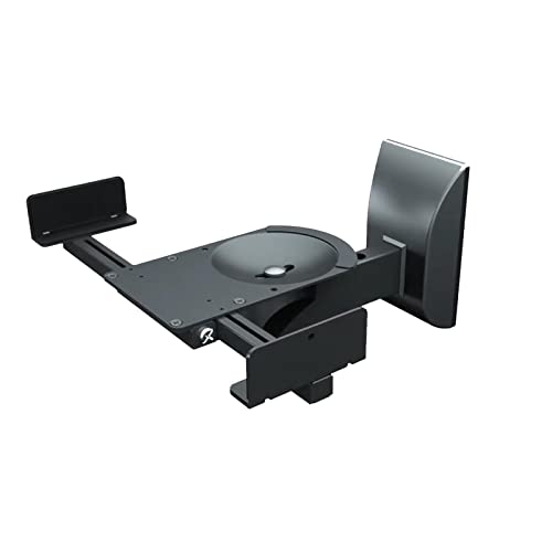 FPIGSHS Soporte de Pared para Altavoz de 2 Piezas - Soporte Pie Altavoz de Metal Negro (Size : 23.8-38.2cm) Cover