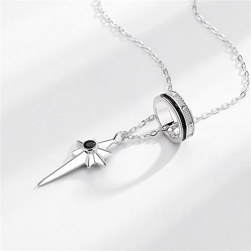S925 sterling silver men geometric pendant collier tendance ins
