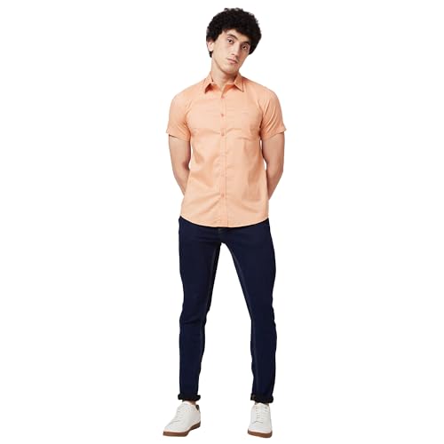 Image of Spykar Men's Regular Fit N /A Full Sleeve Solid Casual Shirts
