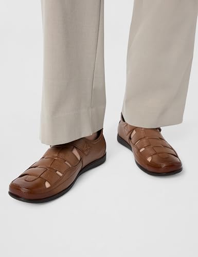 Image of Lee Cooper LC9613C Men's Leather Sandal I Comfortable | Stylish Sandal for Men's Office & Business