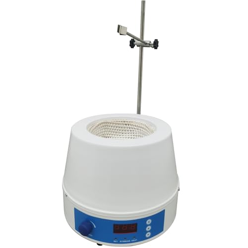 HQHAOTWU Heating Mantle 1000ml Magnetic Stirrer Heating Mantle Electric Magnetic Stirring Kit Lab Stirring Digital Display Thermostatic Heating Sleeve with Magnetic Stirrer Temperature Control 110V