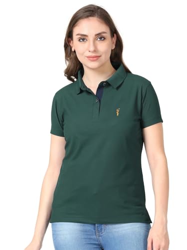 Image of STELLERS Women's Premium Polo T-Shirt, Regular Fit | Odour Resistant | Wrinkle Free | Quick Dry | Stretchable | Lightweight | Breathable | Sustainable | Anti-Static | Feather Touch Feel