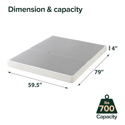 image for ZINUS 4 Inch Box Spring with Cover, No Assembly Mattress Foundation, S