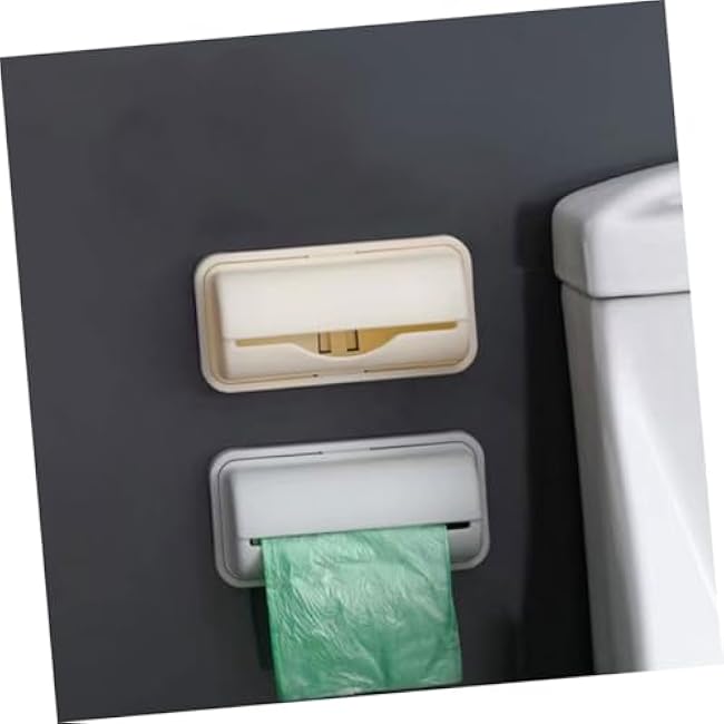 2pcs Garbage Bag Dispenser Holder Kitchen Organizer Box Trash Bag Organizer for Kitchen No-Drill Wall Mount