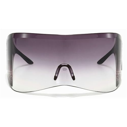willochra Futuristic Sunglasses for Men Women Oversized Wrap Around Shield Fashion Chic Mask Plastic Sun Glasses Shades F25
