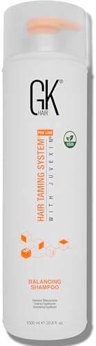 GK HAIR Balancing Shampoo Repairs Dry Damage For Oily Flaky Itchy Scalp Thinning Removes Impurities Deep Cleansing Natural Moisture Keratin Treatment Sulfate Parabem Free All Hair Types - 33.8 Ounce