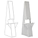 7", Double Wing, Self Stick Cardboard Easel, BEB-1236W - 25 Count - Long Lasting Support for Countertop Signage | Display Easel Backs