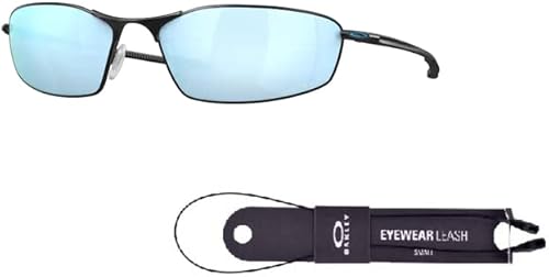 Oakley Whisker OO4141 - Gafas de sol ovaladas para hombre correa de accesorios y paquete con kit de cuidado de cortesía Designer iWear
