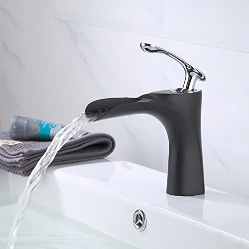 Robinet cascade en laiton massif or luxe pour salle de bain
