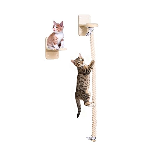 Rascador vertical de cuerda para gatos, montado en pared miniatura 1