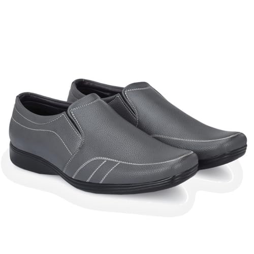 Image of Leatherkraft Round-Toe Formal Slip-On Shoes