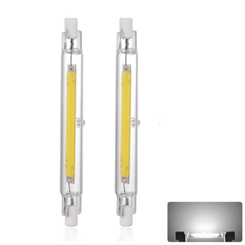 Lampadine LED R7S 118mm 30W Dimmerabile, Bianco Freddo 6000K, AC 220V R7S LED 118mm 30W Equivalente Lampada Alogena J118 300W, COB Lampadinaa Doppia Estremità Luce Lineare 3000LM, 360° Luce, 2 Pezzi