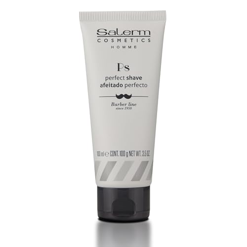 SALERM - Gel Afeitar Hombre - Perfect Shave Homme Barber Line - Gel Transparente para un Afeitado Perfecto - Calma e Hidrata la Piel - Permite Reducir y Retrasar el Crecimiento del Pelo