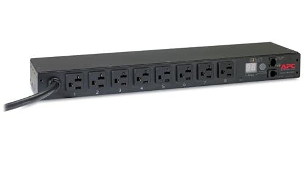 Schneider Electric Rack PDU, Metered, 1U, 20A, 120V, 8 5-20