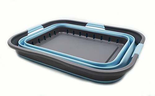 SAMMART-42L-11-gallon-Collapsible-Plastic-Laundry-Basket-Foldable-Pop-Up-Storage-ContainerOrganizer-Space-Saving-HamperBasket-1-GreySea-Angel