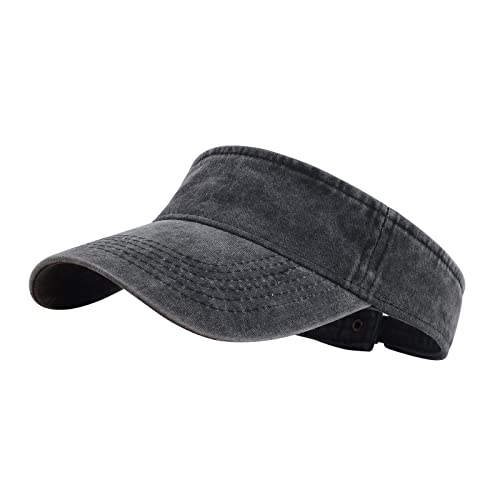Image of HH HOFNEN Sports Sun Visor Hats Cotton Twill Ball Adjustable Sun Caps for Men Women