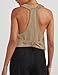 Floral Find Women's Casual Versatile Button Up Sleeveless Vest Sexy V Neck Jacket Waistcoat (Light Coffee, Large)