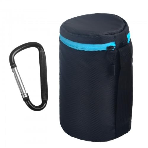 Granvoo Objektivtasche dick gepolstert, Nylon Outdoor Objektiv Tasche mit Reißverschluss und Gürtelschnalle, Objektiv-Schutzhülle, Schutzbeutel für Kamera, Wasserabweisend und Stoßdämpfend (M)