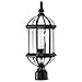 Nuvo Lighting 60/4976 Boxwood One Light Post Lantern 100 Watt A19 Max. Clear Beveled Glass Textured Black Outdoor Fixture