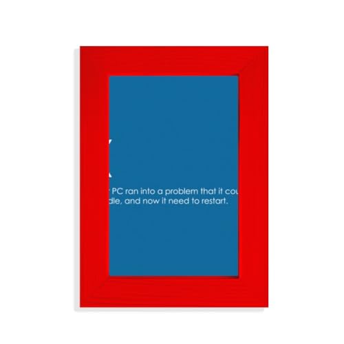 Cadre photo art rouge Programmer PC In Problem pour bureau geek - 2