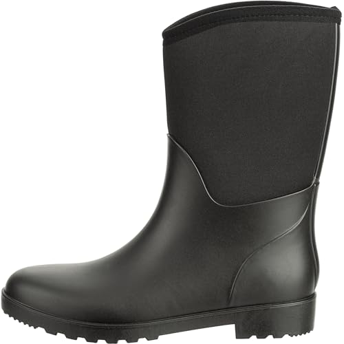 RL24 - Gummistiefel Basicline – Thermostiefel für Stall & Weide – wasserdichte Stallstiefel – Allwetter-Stiefel halbhoch – Thermo-Reitschuhe in schwarz – Unisex Winterschuhe in Größe 39