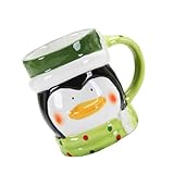 Mug en céramique : avec une anse pour une prise en main confortable, plus sûr pour types de boissons, bières, jus, etc. mug pingouin de noël