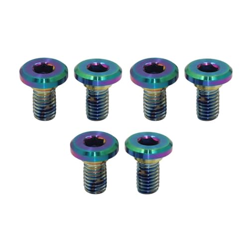 Boulons de rotor de disque de frein M8 en acier inoxydable multicolore 6Pcs