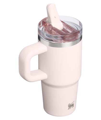 Image of STANLEY Quencher ProTour Flip Straw Tumbler with Leakproof Lid 14 oz | Built-In Straw & Handle | Cupholder Compatible for Travel | Insulated Stainless Steel Cup | BPA-Free | Rose Quartz
