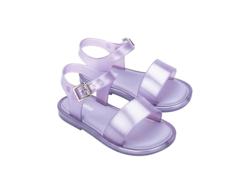 mini melissa Mar Hot Sandals for Babies & Toddlers - Sparkly Sandals w/Heart Buckle & Bow for Baby Girls, Kids Jelly Shoes2