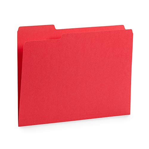 Blue Summit Supplies Warm Tones File Folders, 1/3 Cut Tab, Letter Size, Assorted Colors, Great For Organizing And Easy File Storage, 100 Per Box #TOP4
