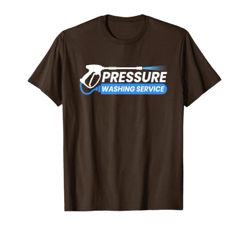 Pressure Washing Service and Detailing,Power wash T-Shirt, Men, Brown, Small