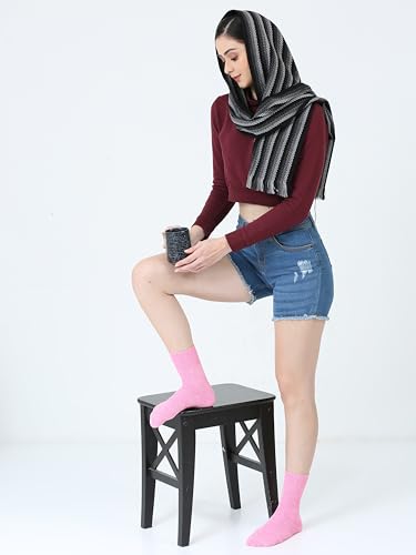 Image of Heat Logic Women's Thermal Socks, Hiking Warm Winter Thick Thermal Crew, Cozy, Cabin & Boot Socks, With & Without Grippers