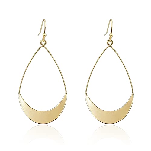 Simple Lightweight Drop Dangle Earrings Boho Gold and Silver Teardrop Earrings for Women Girls Jewelry Gifts