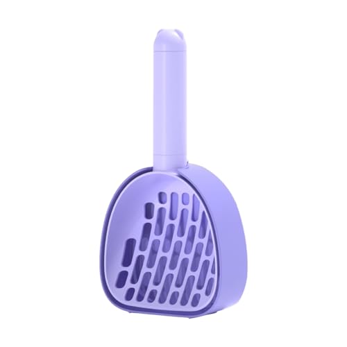 bephible Innovativa paletta per lettiera per gatti con sacchetto della spazzatura, strumento di pulizia efficiente per tutte le lettiere per gatti, viola
