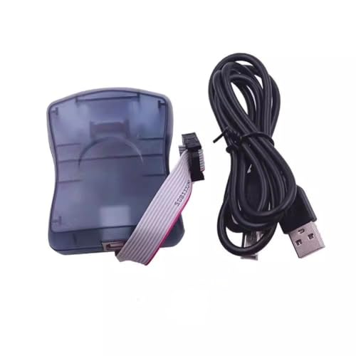 [WHAT YOU GET] USB AVR ISP Programmer plus USB cable in a blue ABS case; vedere le immagini del prodotto per le dimensioni e il layout prima di collegare alla vostra target board.