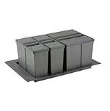 AZERODESIGN - Cubo de Reciclaje para Interior - 1 Cubo de 26L y 2 Cubos de 11L - Ancho Módulo 80-27,7x49x74 cm - Base Recortable en Anchura y Fondo - Color Antracita - Material de Plástico PVC